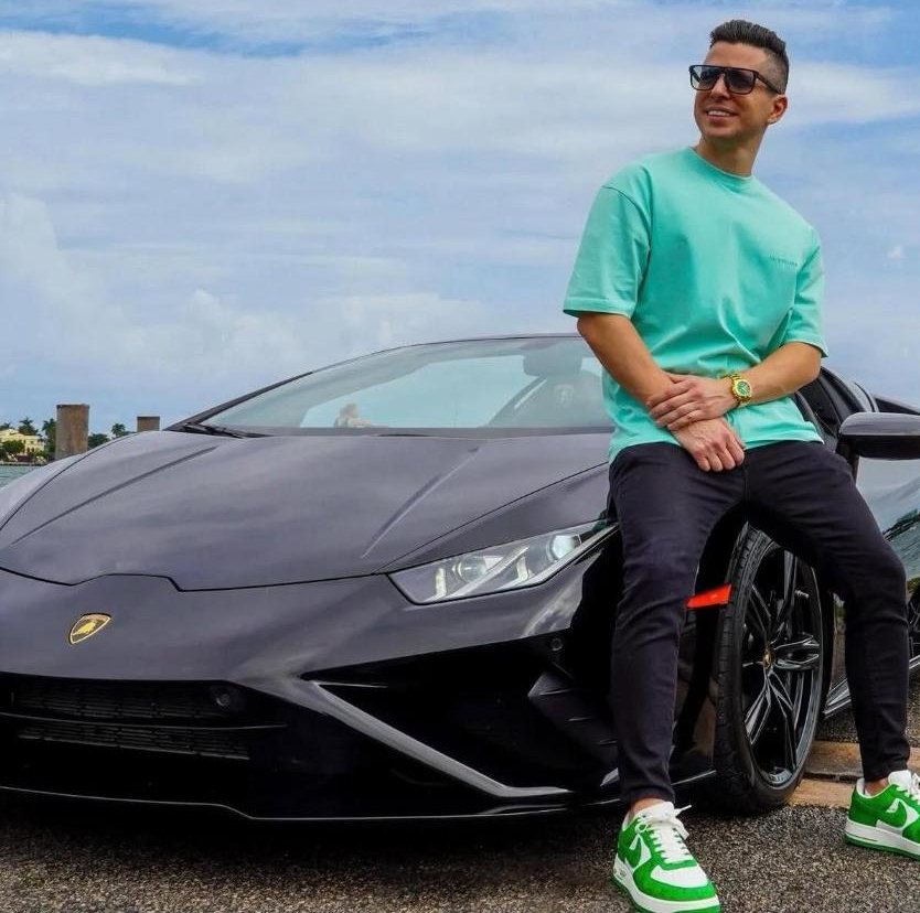 Amit Fridman with his Lamborghini